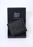 Flying Shark Plain matte Jet Black Leather Wallet – Elegance Meets Functionality