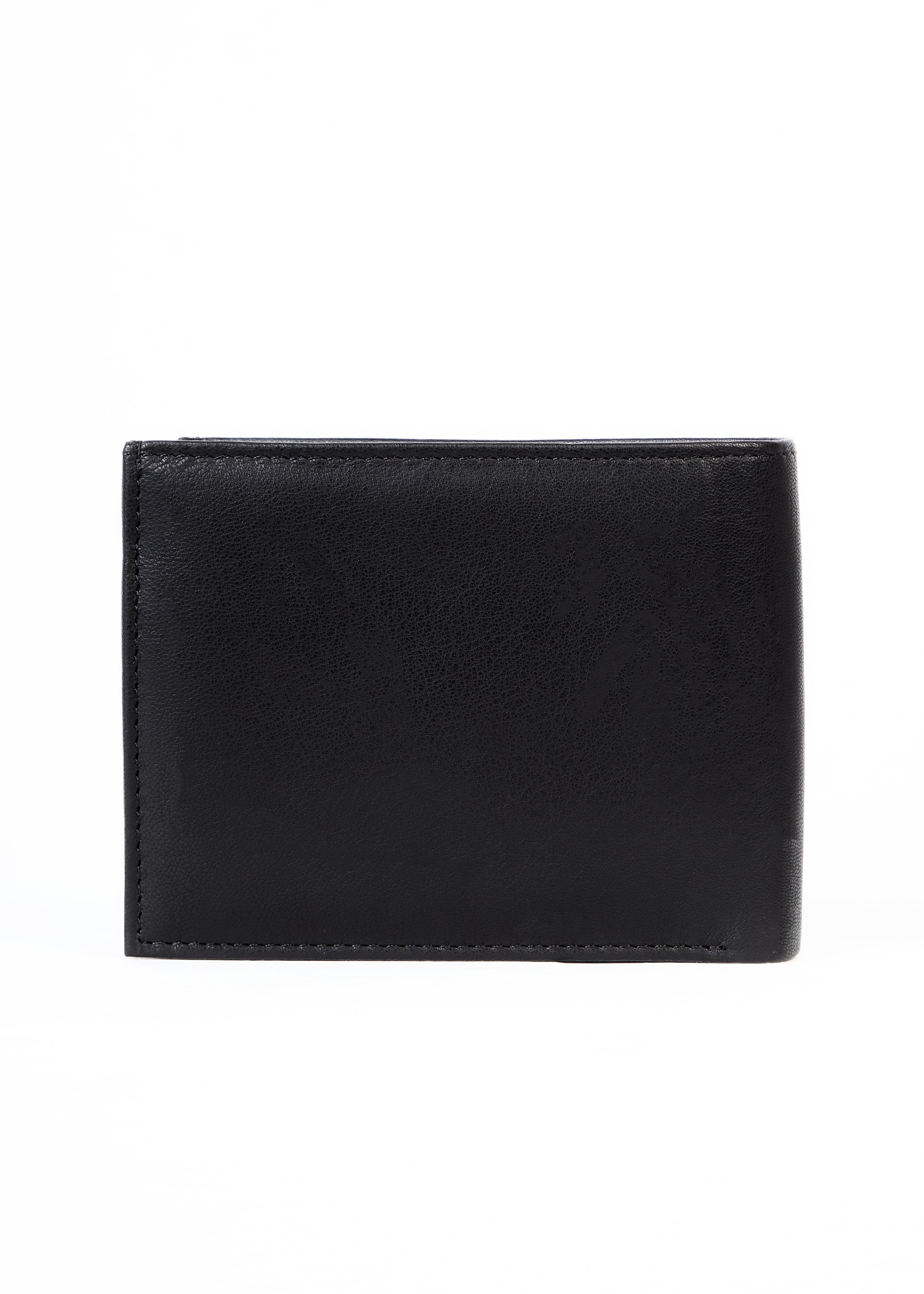 Flying Shark Plain matte Jet Black Leather Wallet – Elegance Meets Functionality
