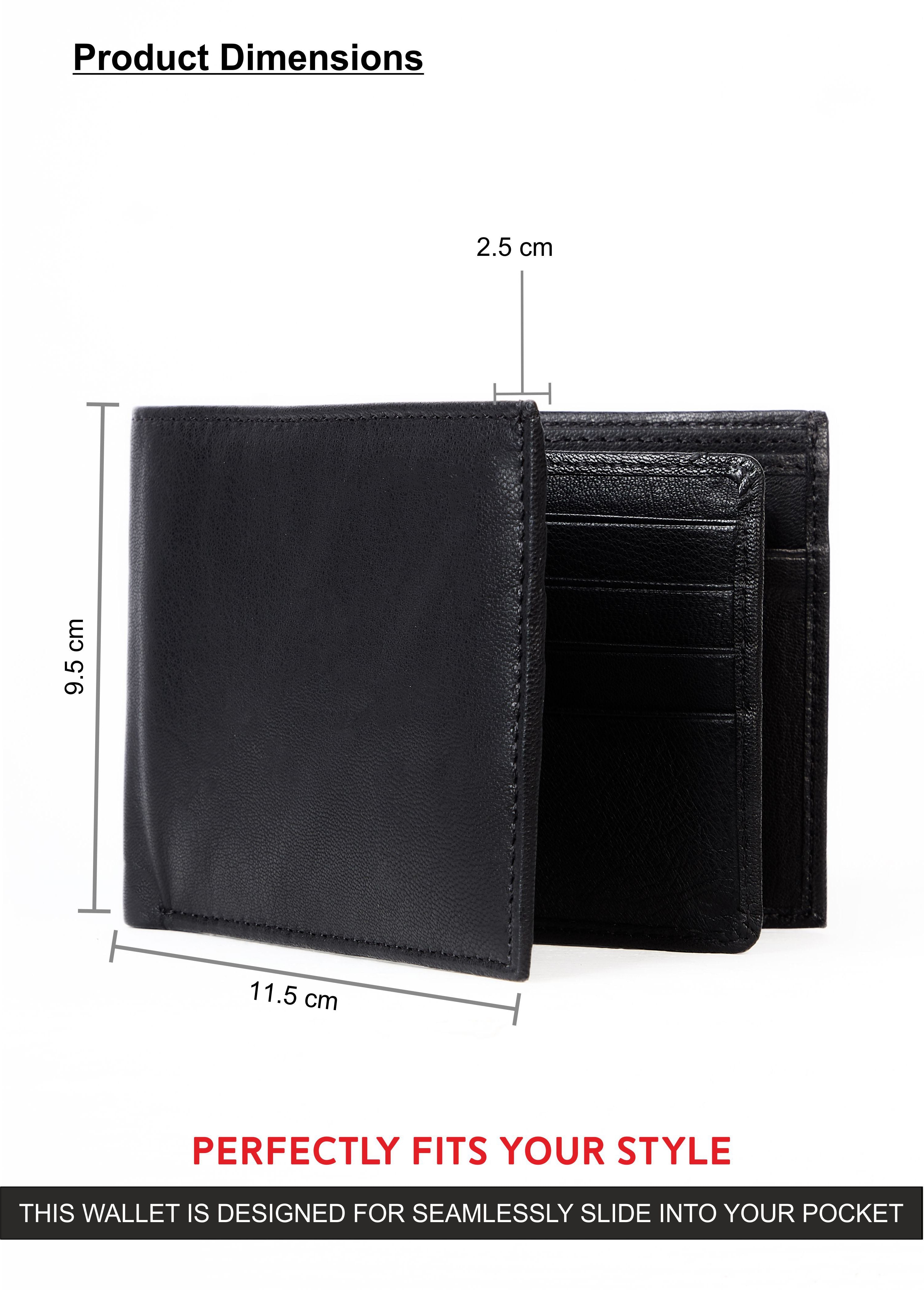 Flying Shark Plain matte Jet Black Leather Wallet – Elegance Meets Functionality