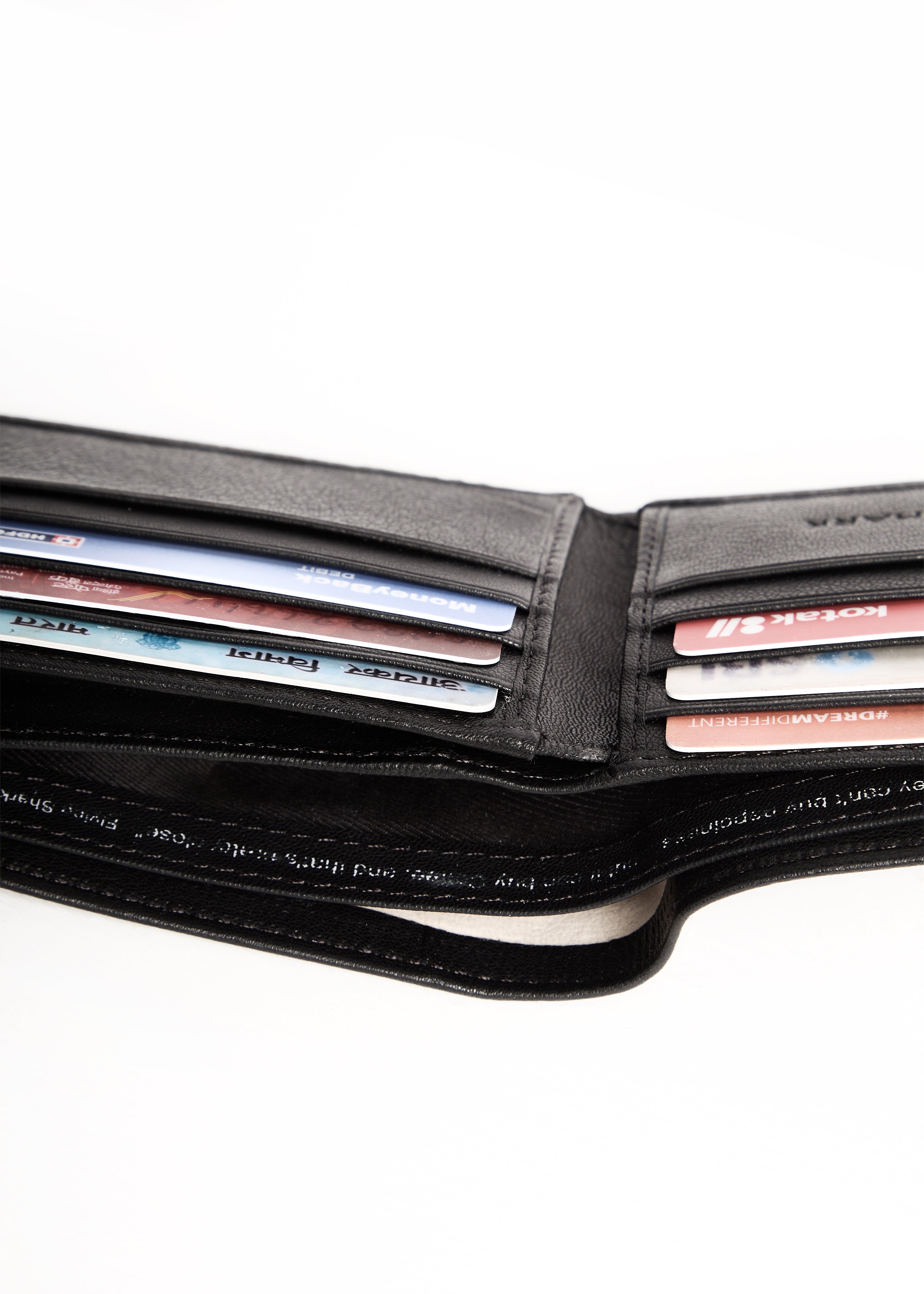 Flying Shark Plain matte Jet Black Leather Wallet – Elegance Meets Functionality