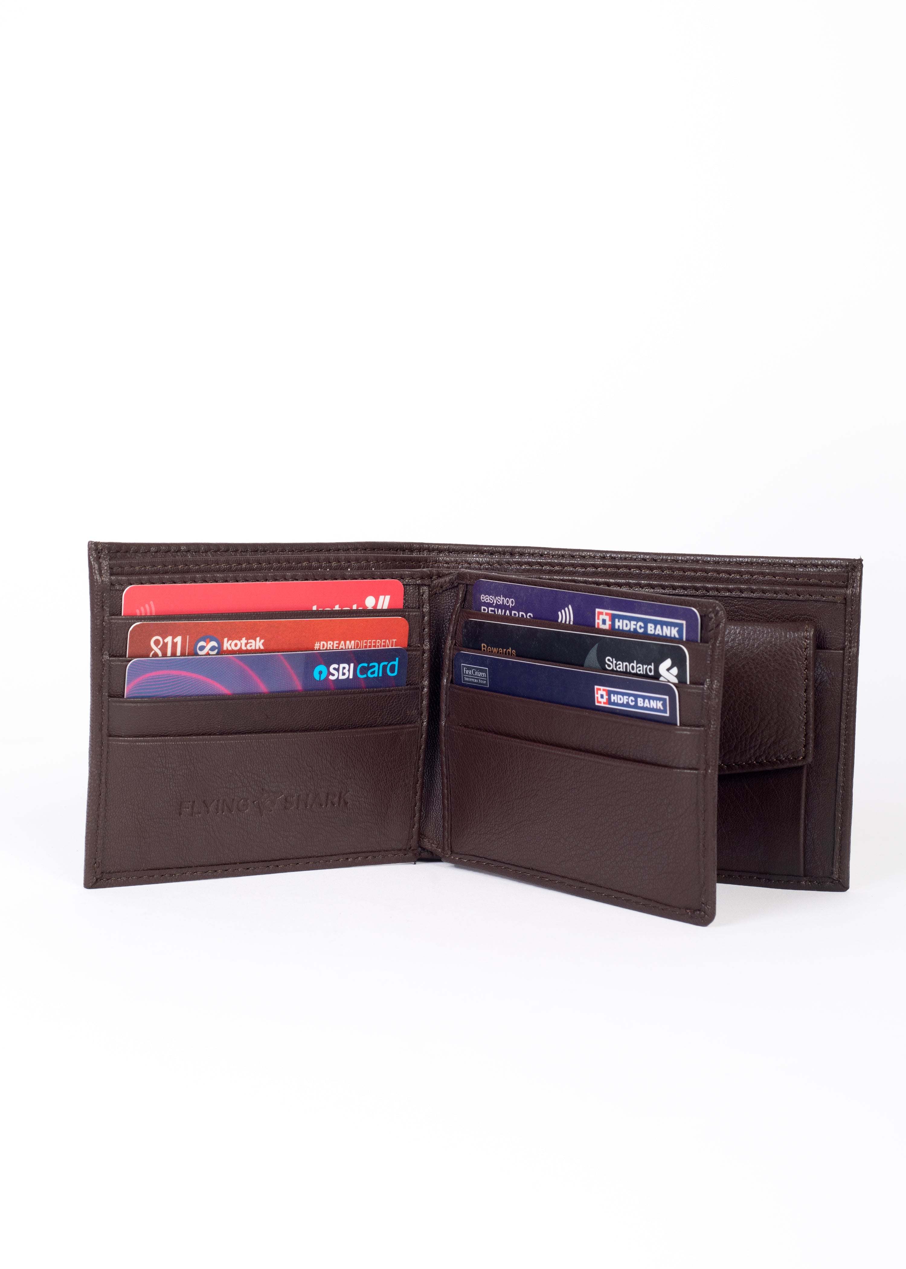 Flying Shark Plain matte Jet Black Leather Wallet – Elegance Meets Functionality