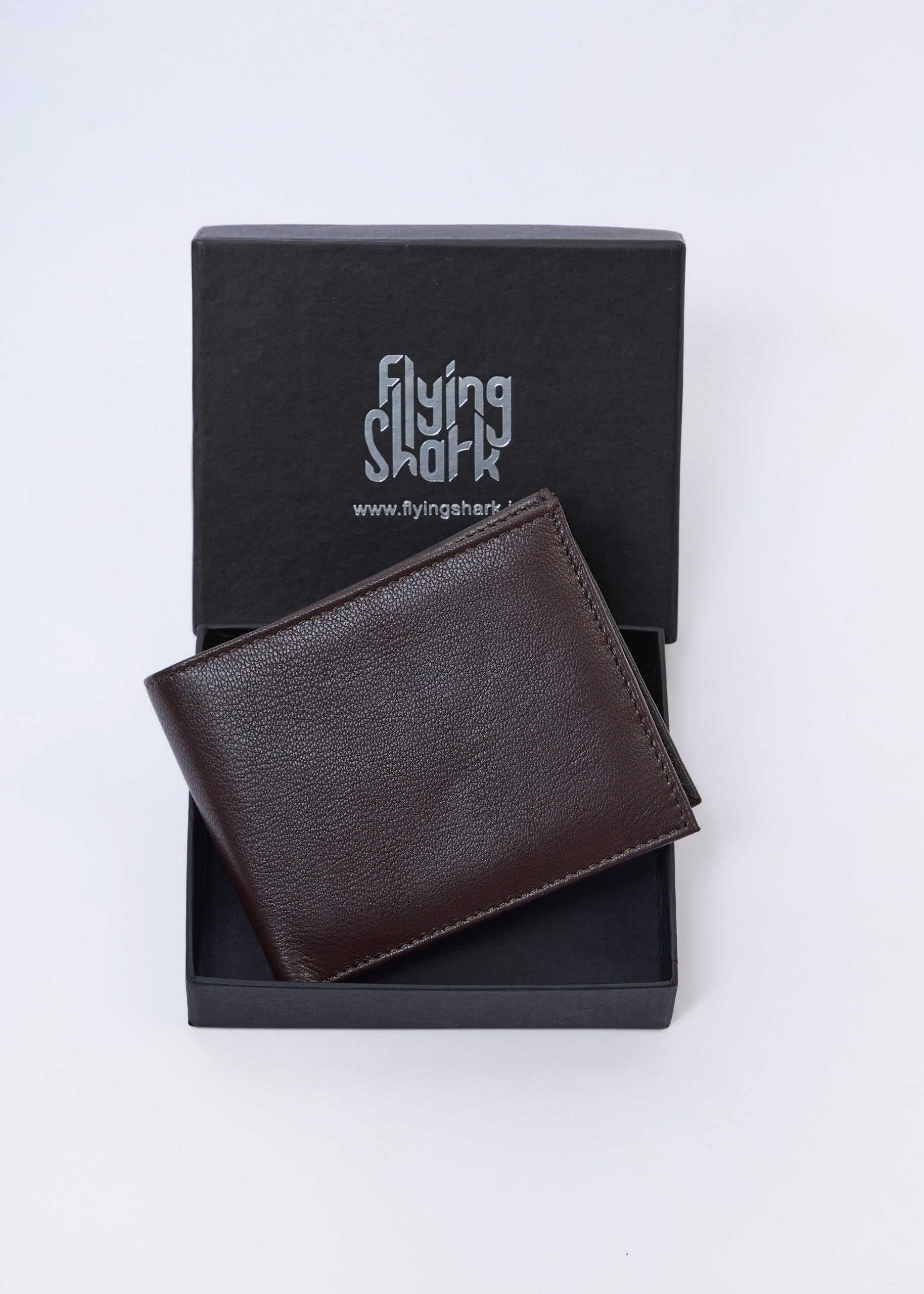 Flying Shark Plain matte Jet Black Leather Wallet – Elegance Meets Functionality