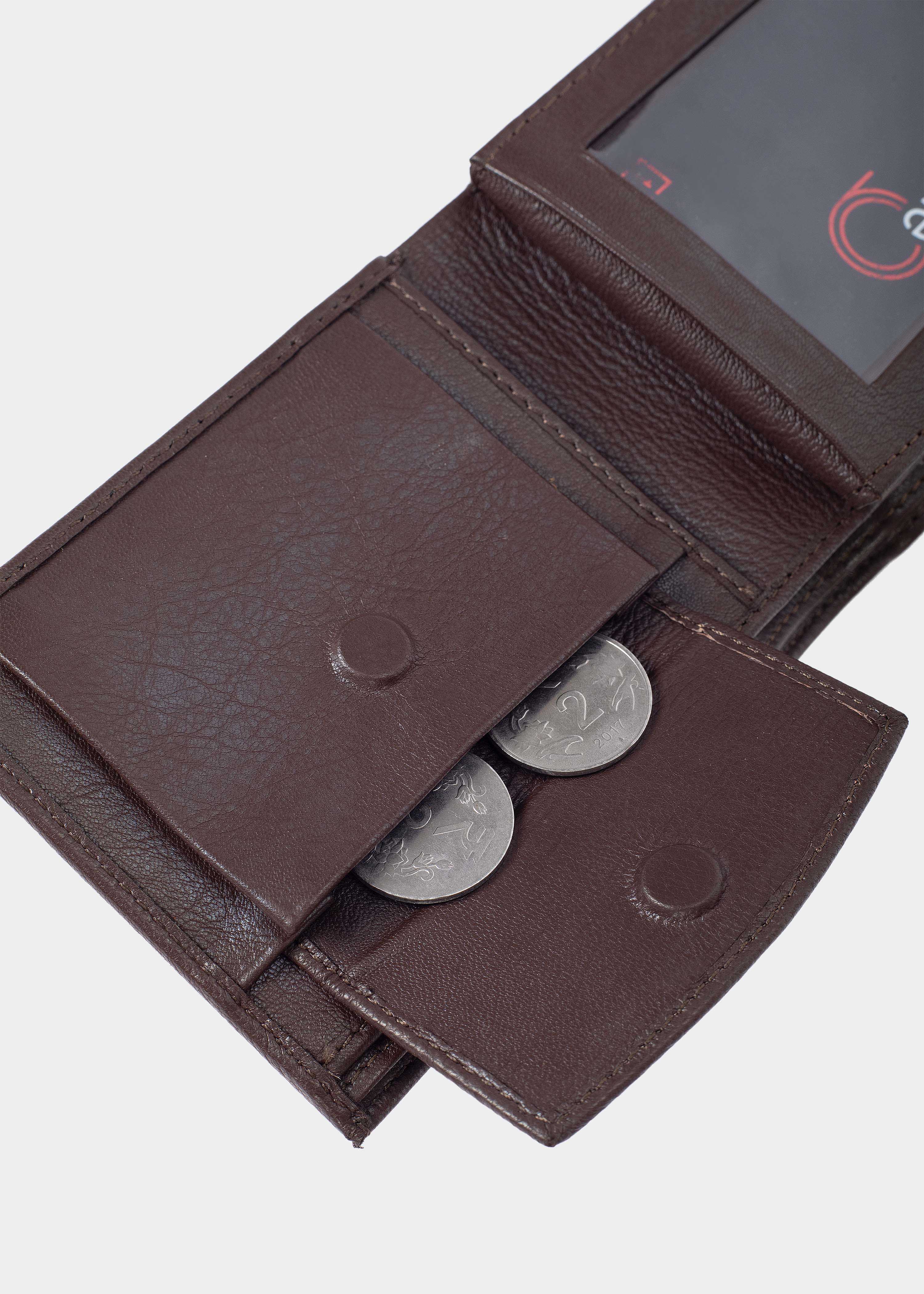 Plain matte Brown Leather Wallet