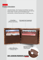Tan Crocodile Leather Wallet Flying Shark