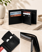 Black Crocodile Leather Wallet Flying Shark