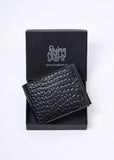 Flying Shark Black Leather Wallet – Elegance Meets Functionality