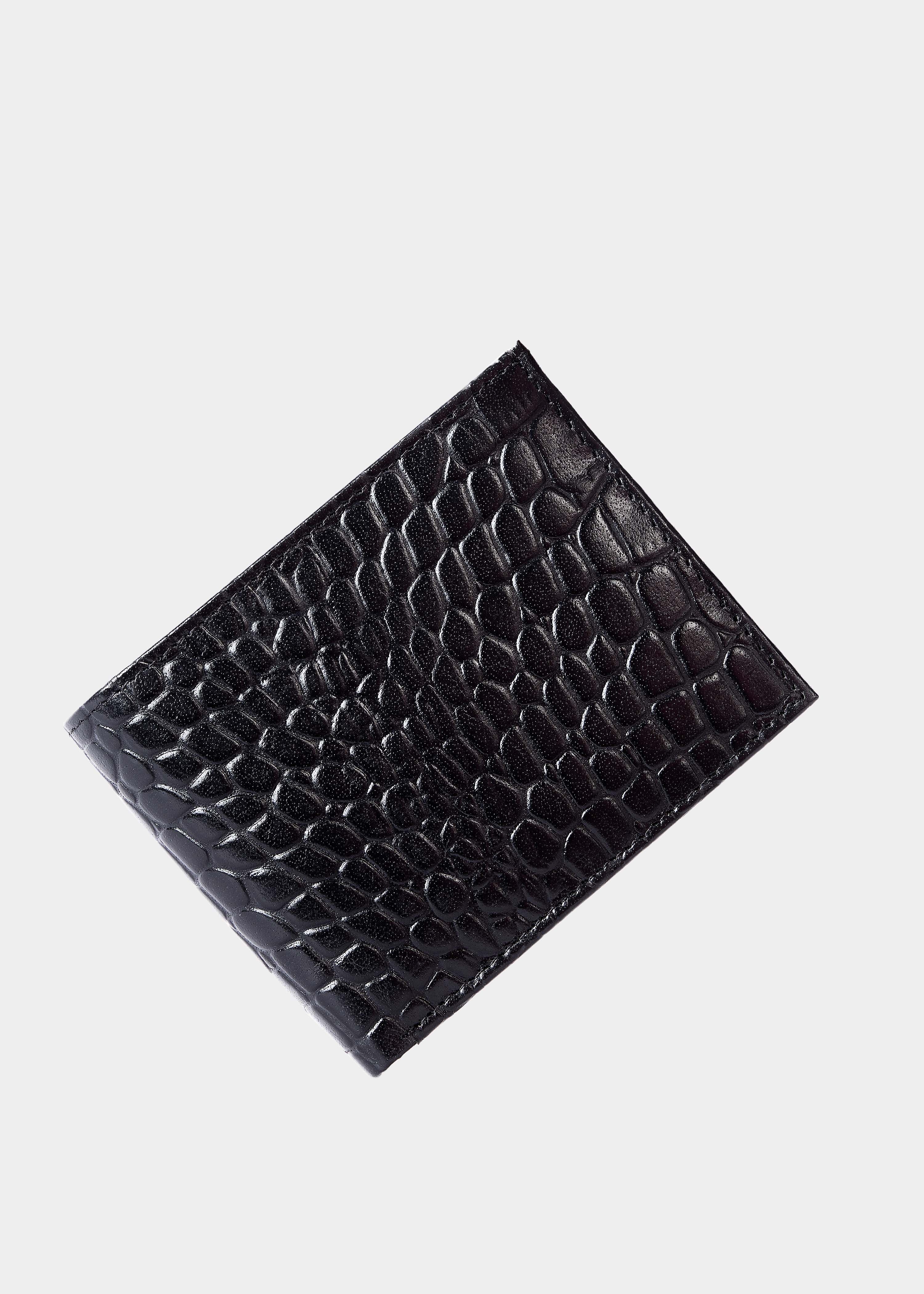 Black Crocodile Leather Wallet