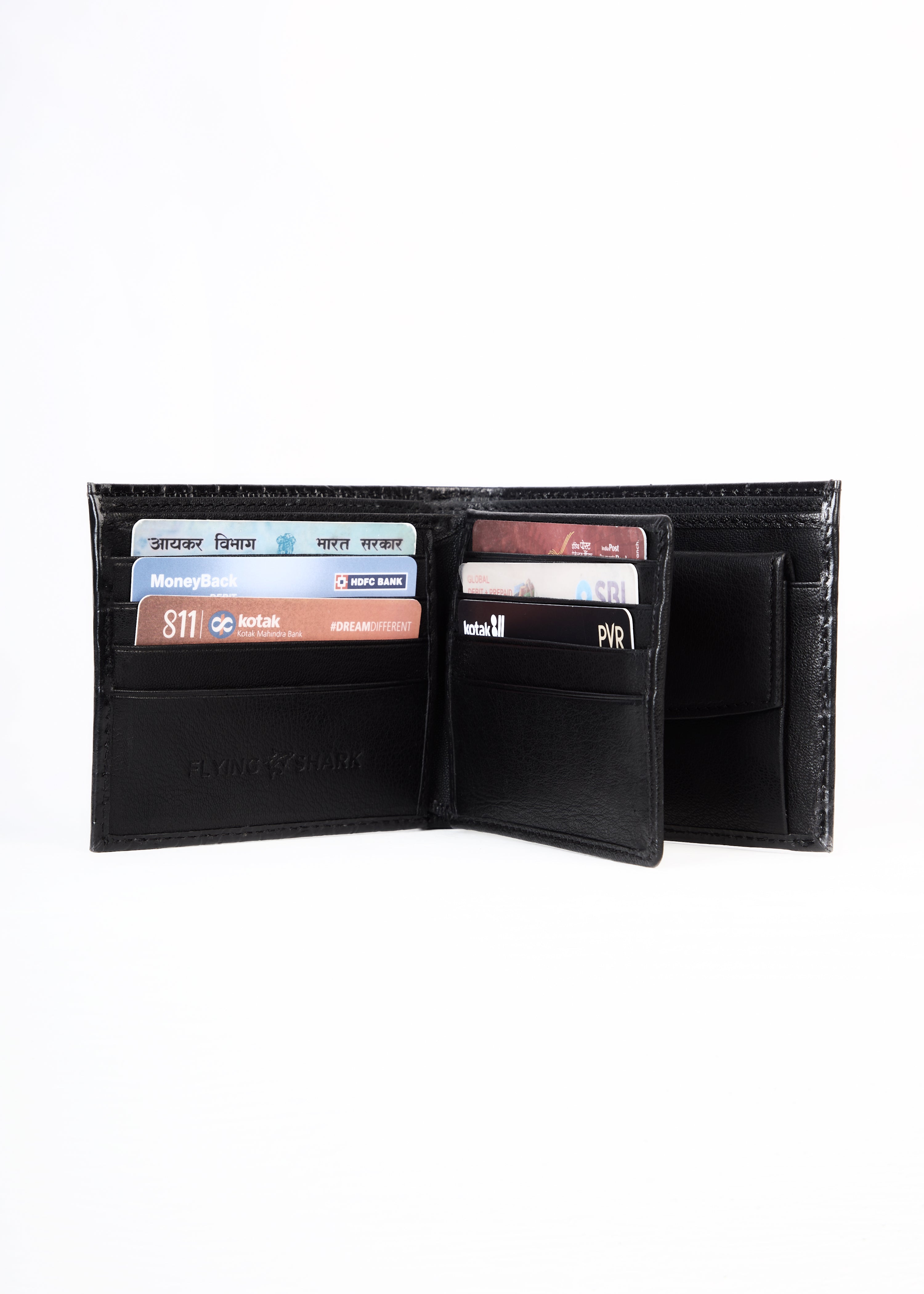 Flying Shark Blue Leather Wallet – Elegance Meets Functionality