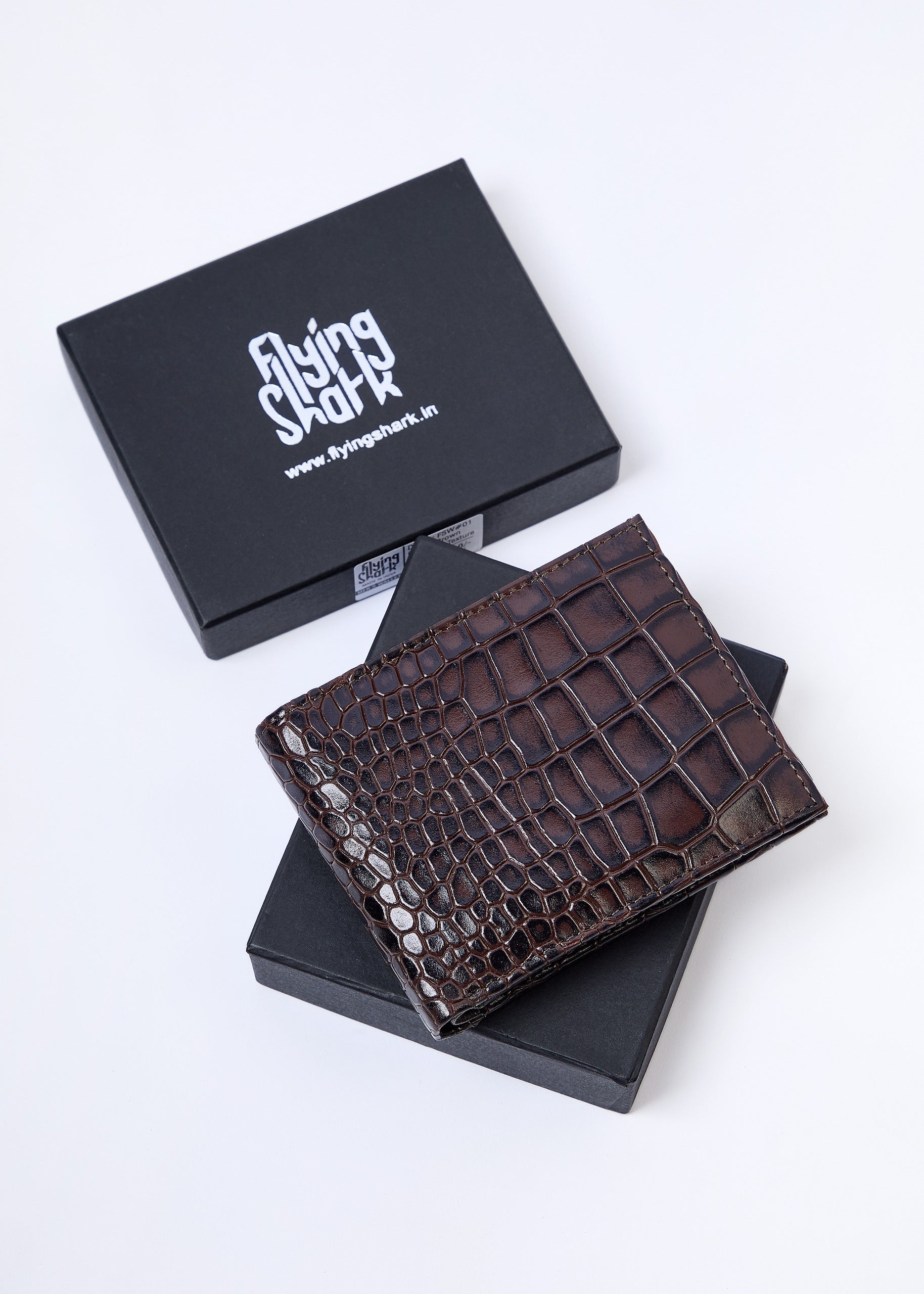 Flying Shark Black Leather Wallet – Elegance Meets Functionality