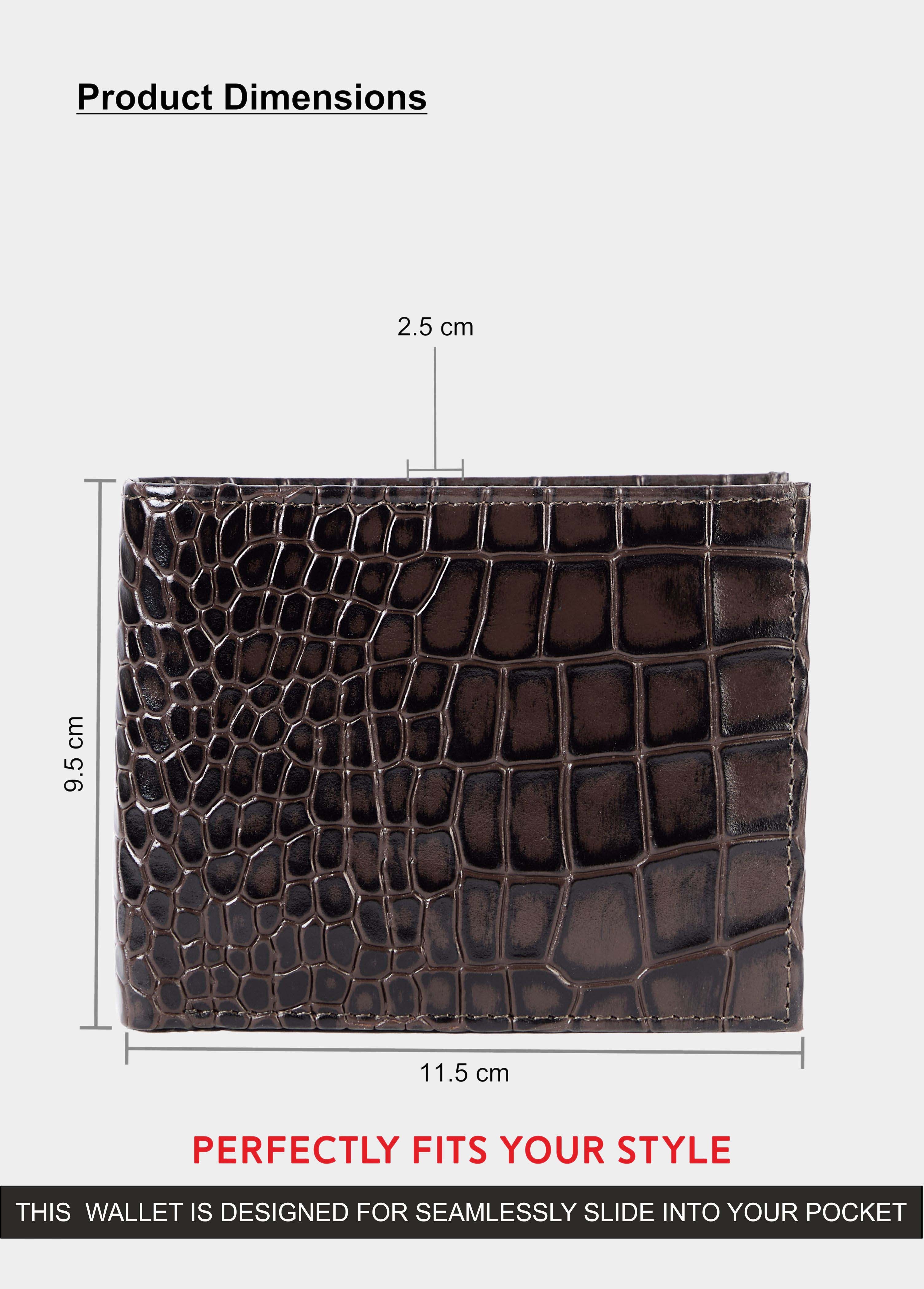 Brown Crocodile Leather Wallet