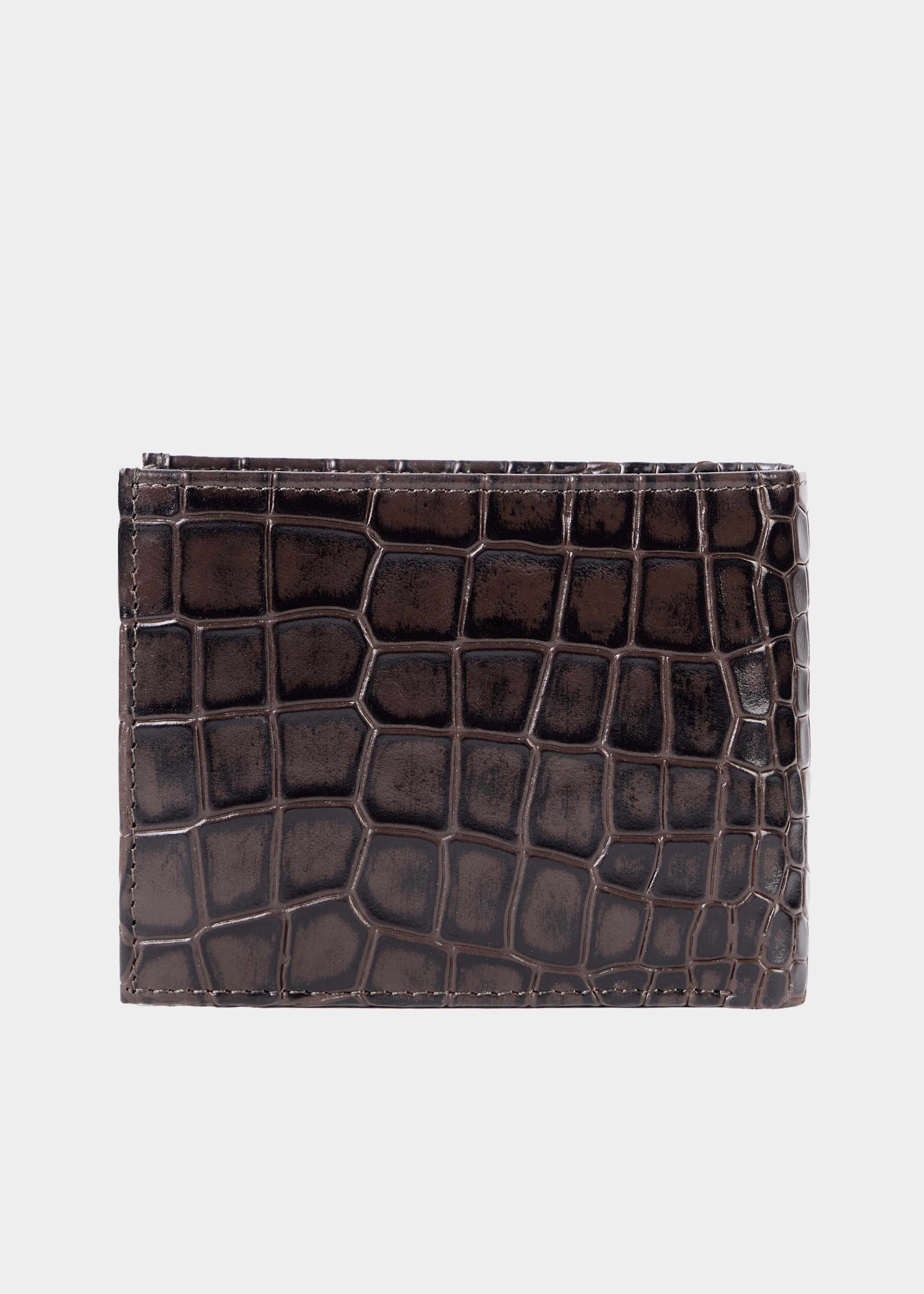 Brown Crocodile Leather Wallet