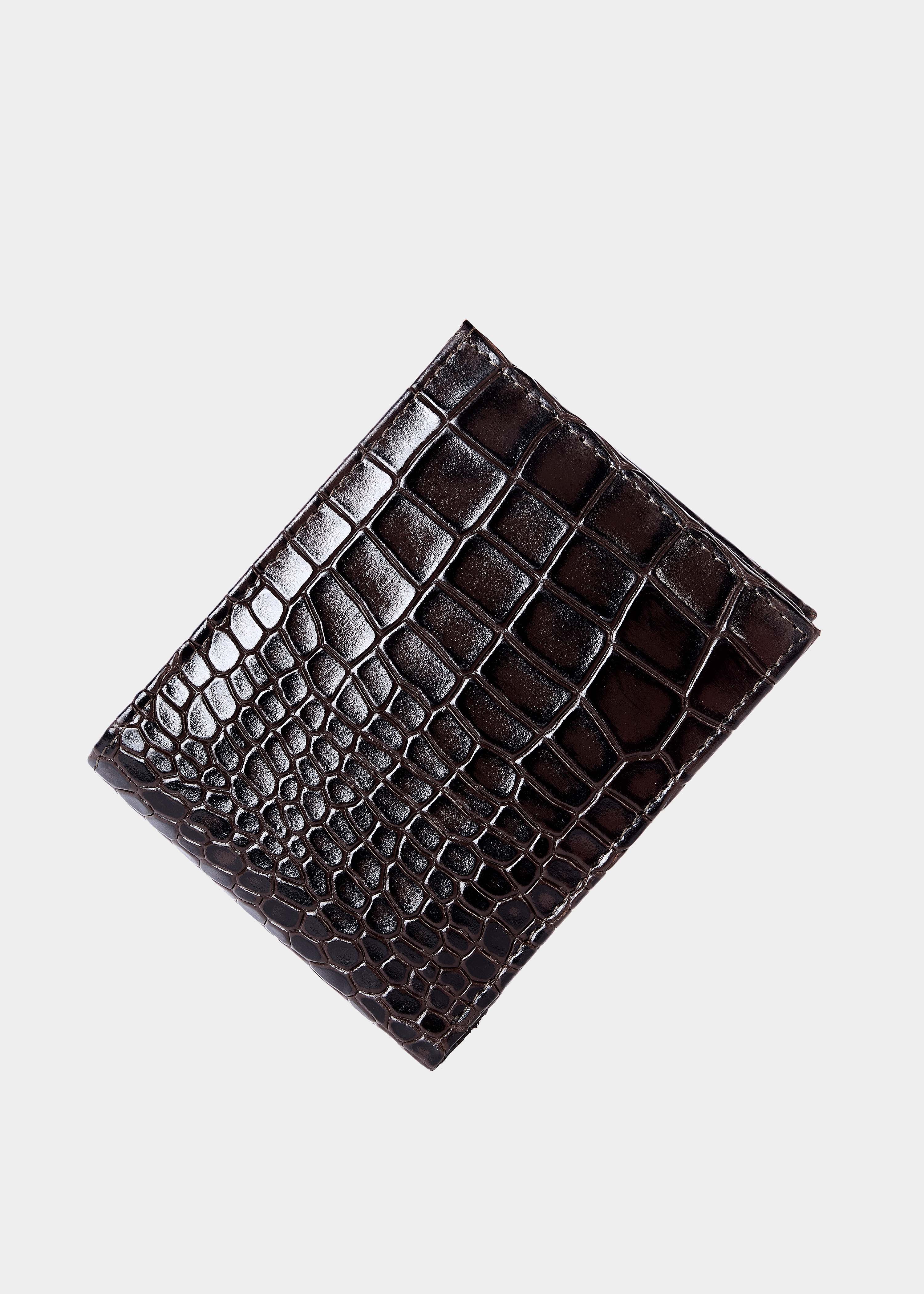 Brown Crocodile Leather Wallet