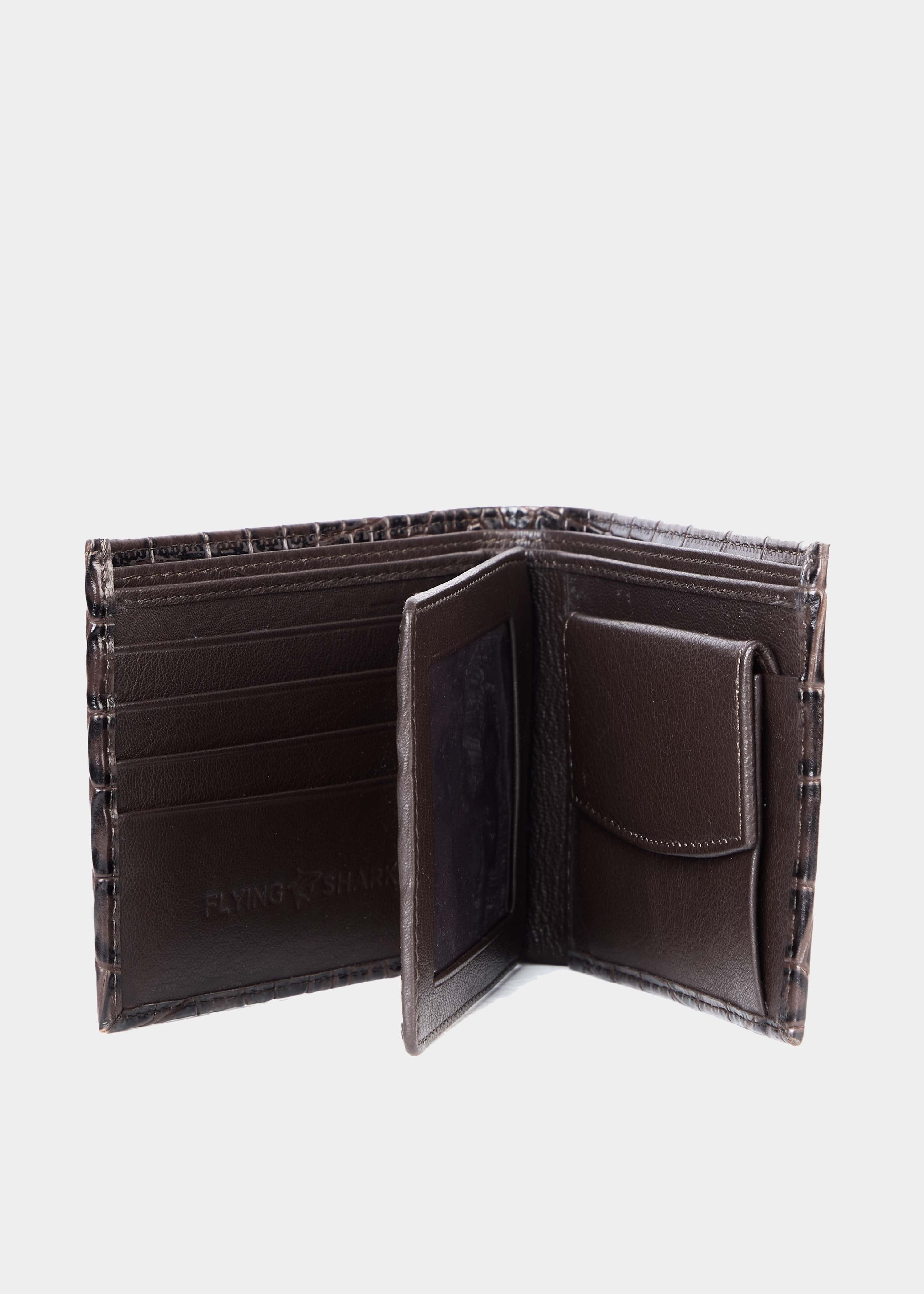 Brown Crocodile Leather Wallet