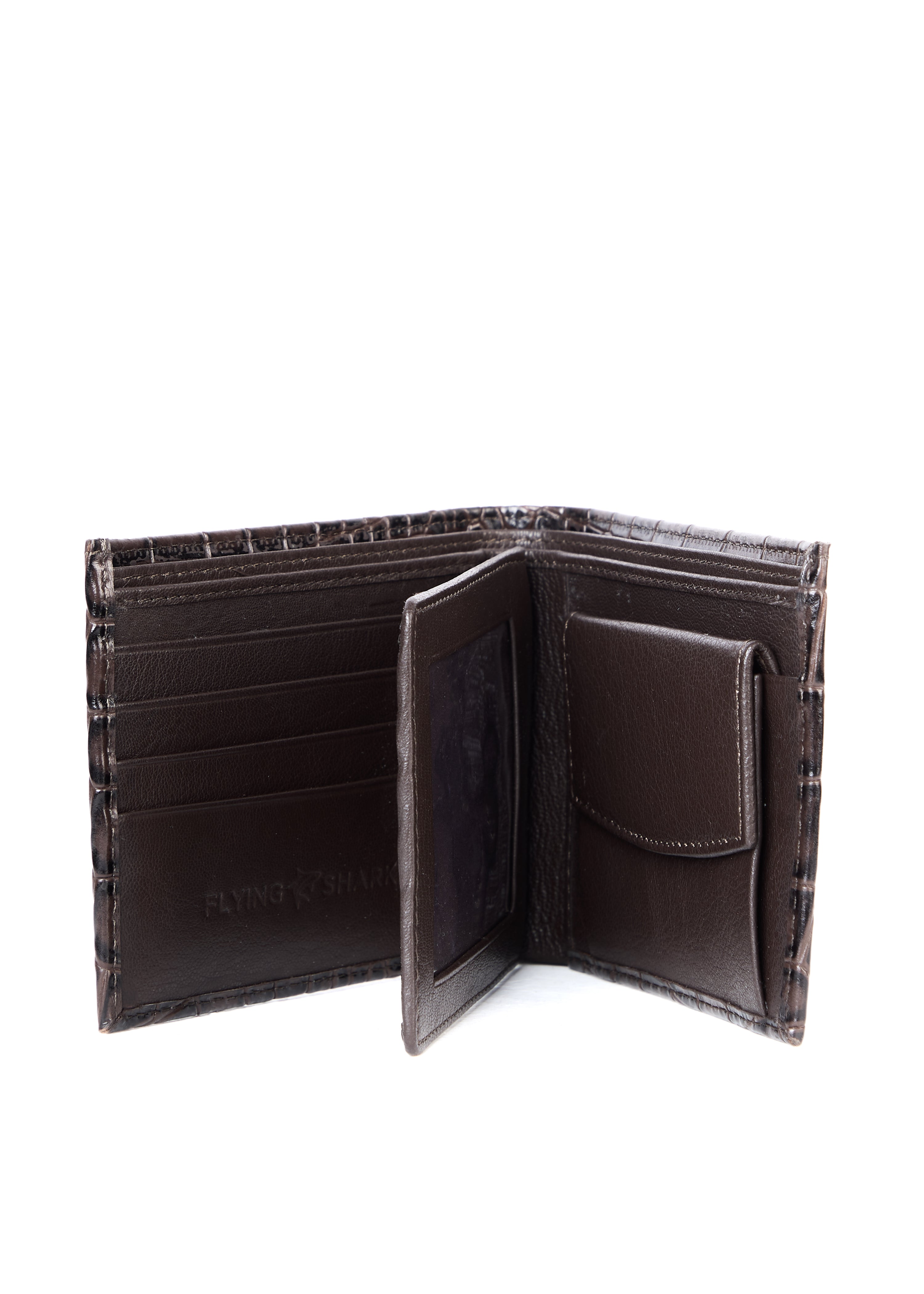 Flying Shark Black Leather Wallet – Elegance Meets Functionality