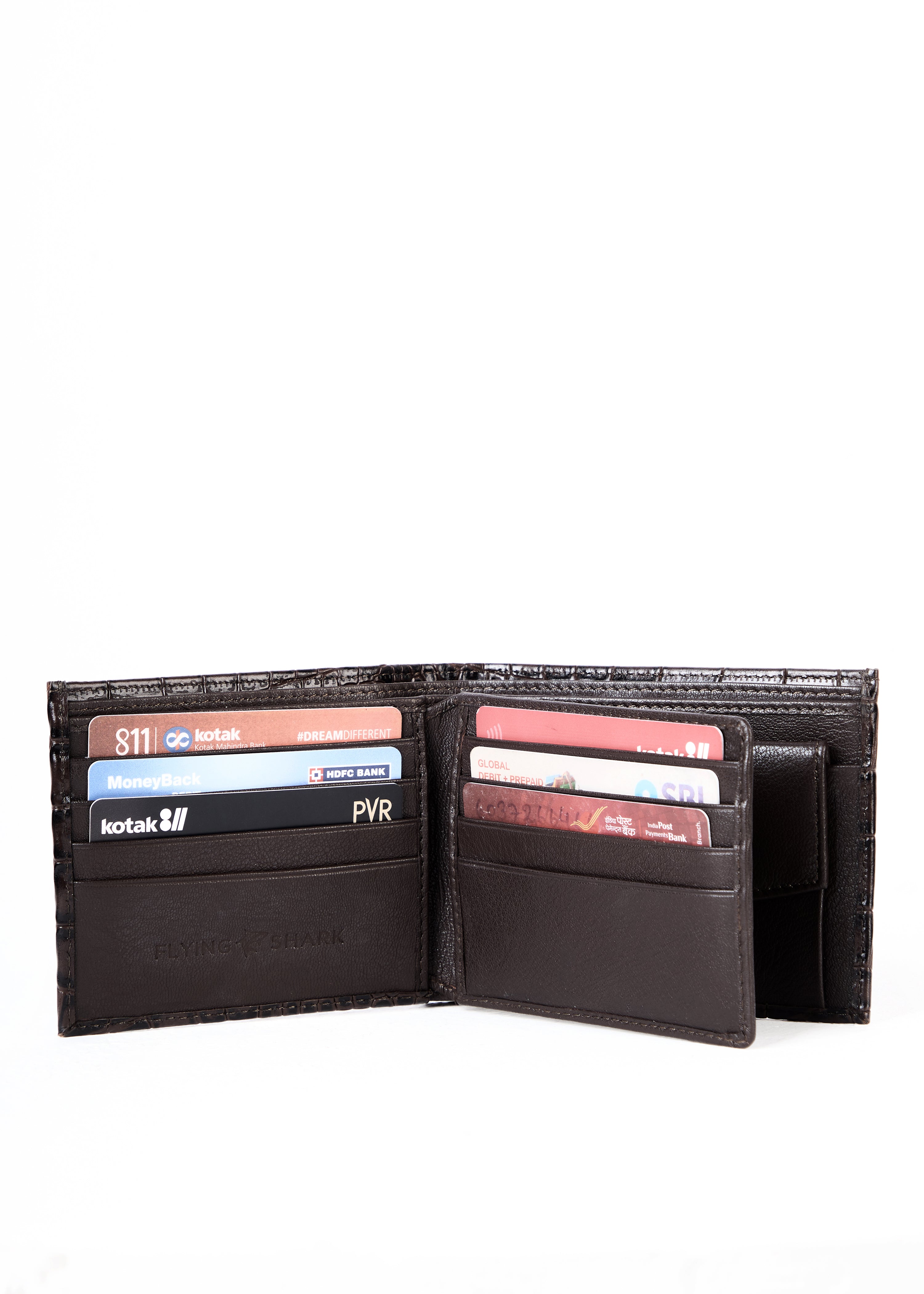 Flying Shark Black Leather Wallet – Elegance Meets Functionality
