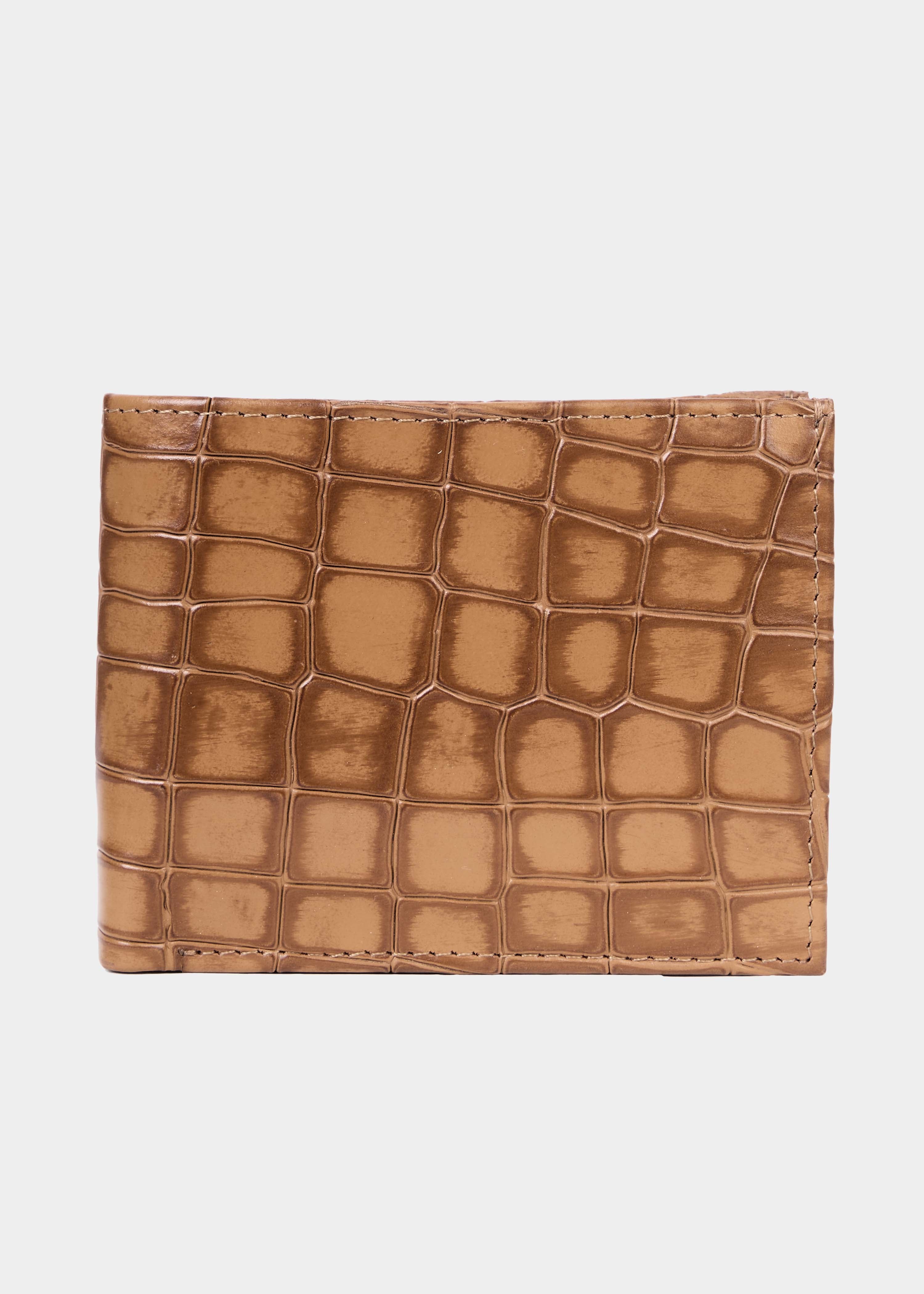 Tan Crocodile Leather Wallet