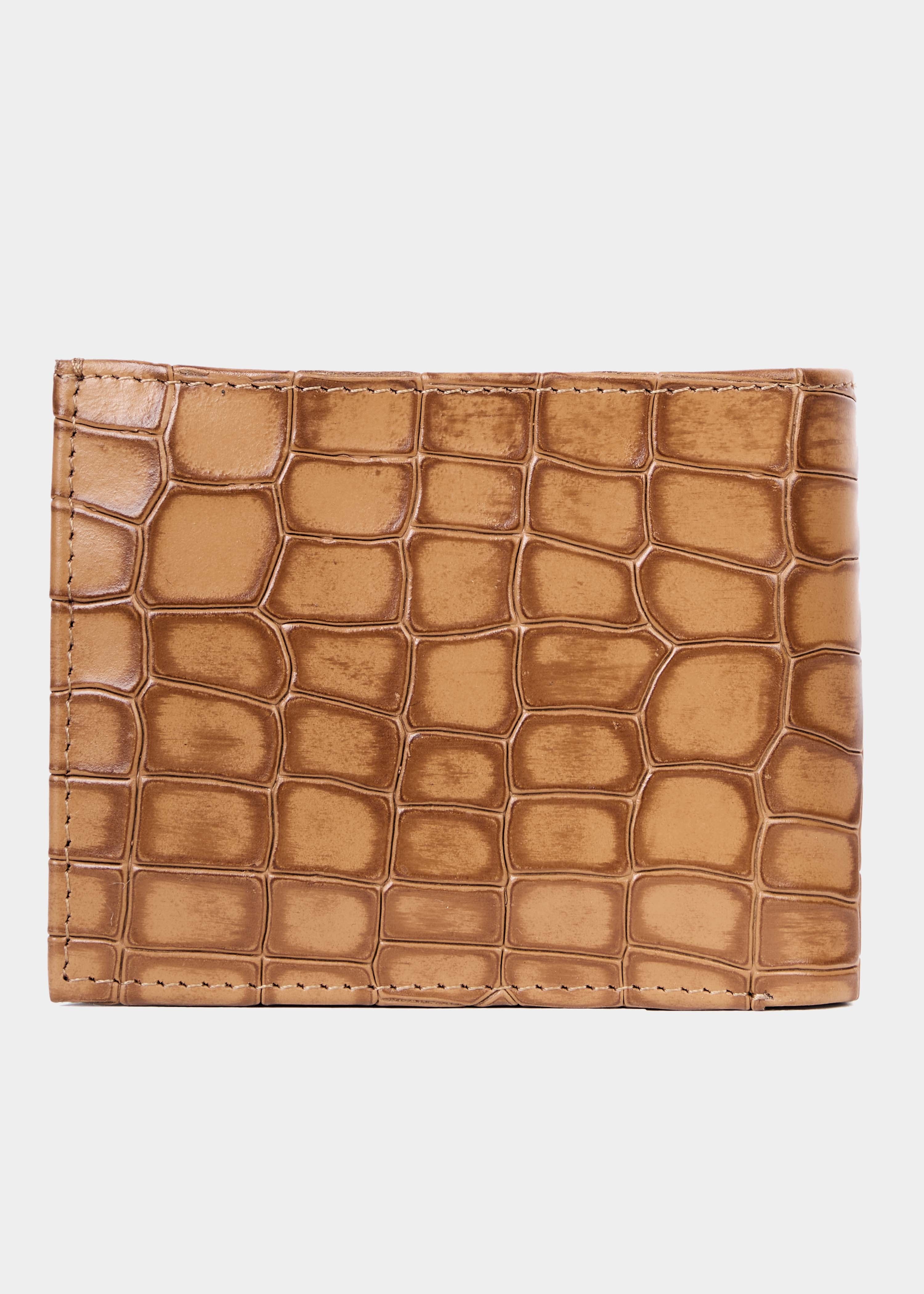 Tan Crocodile Leather Wallet
