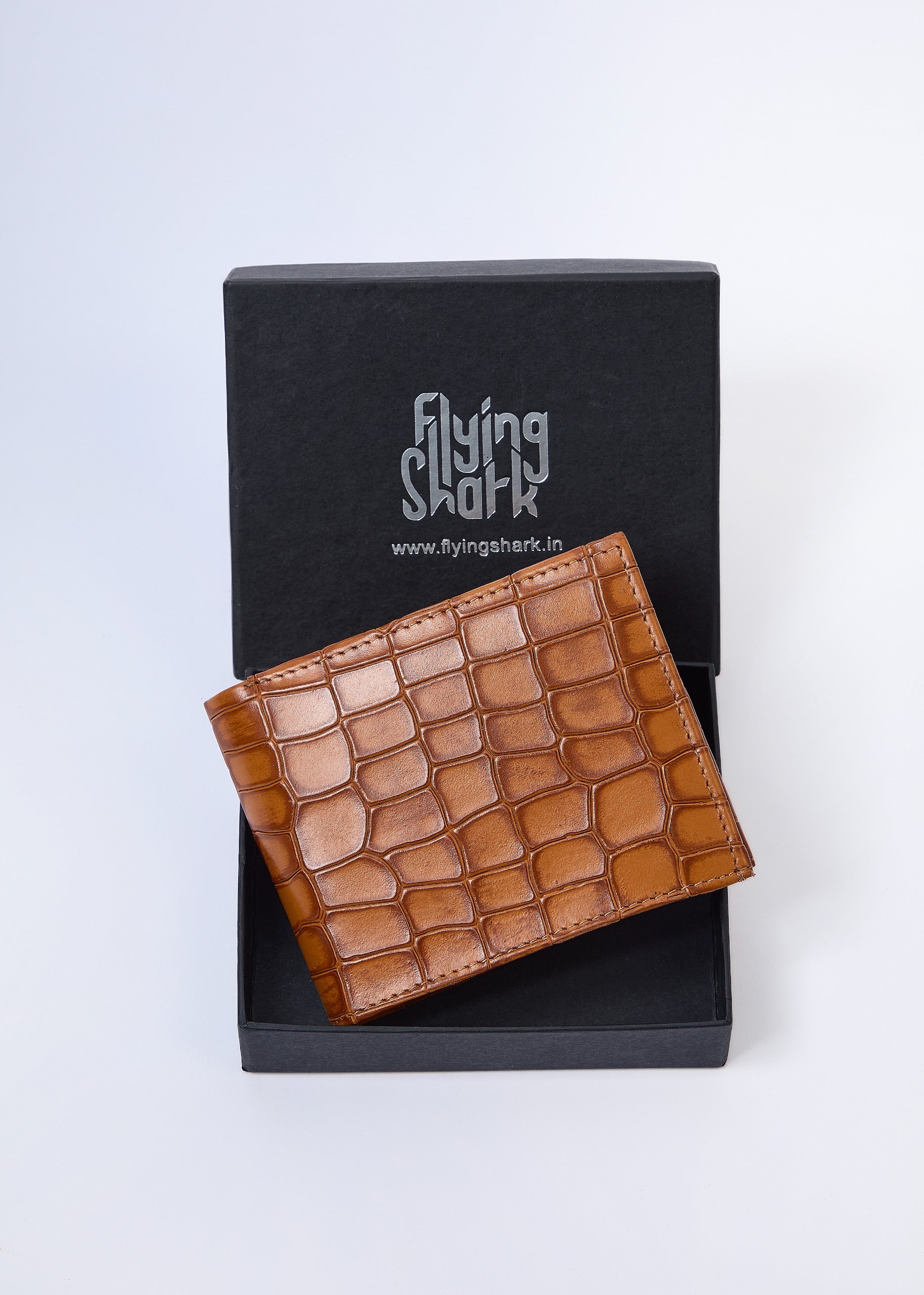 Flying Shark Blue Leather Wallet – Elegance Meets Functionality