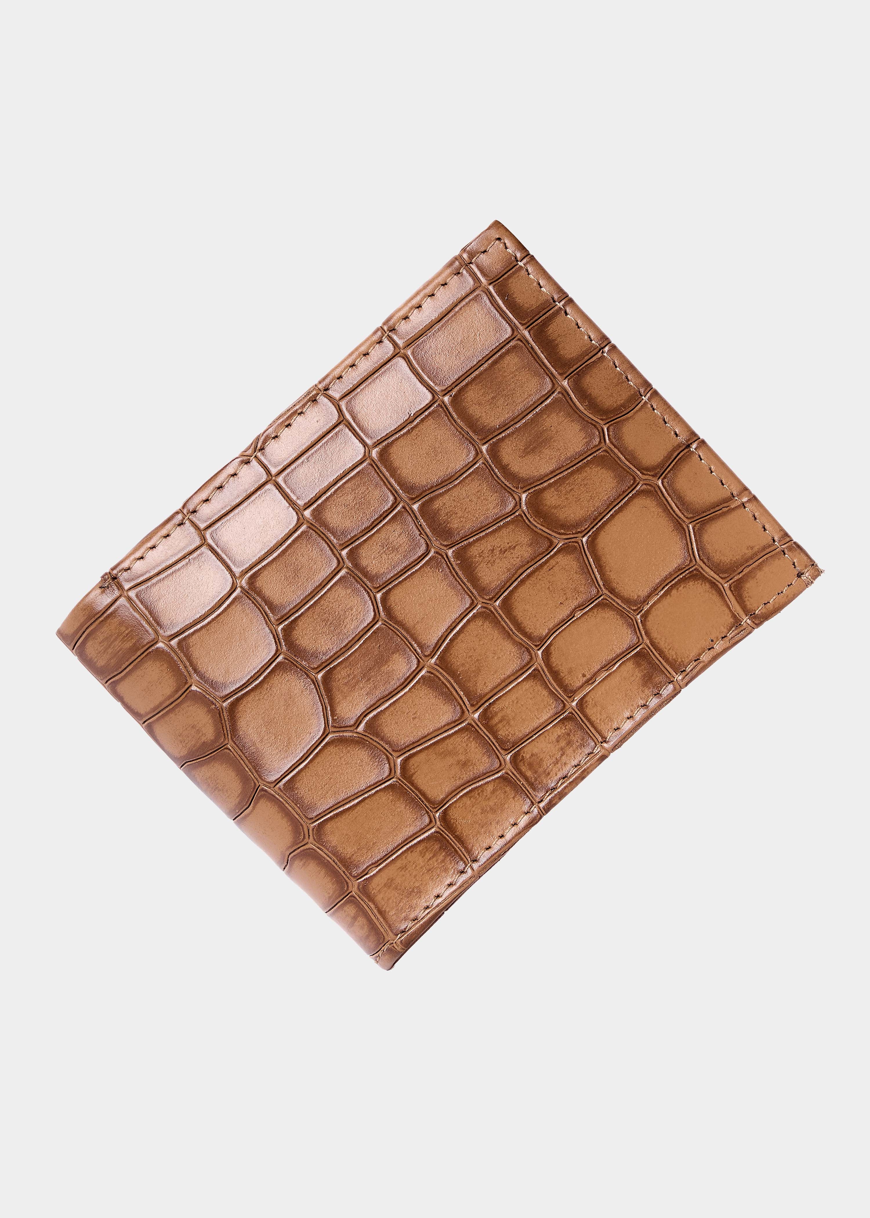 Tan Crocodile Leather Wallet