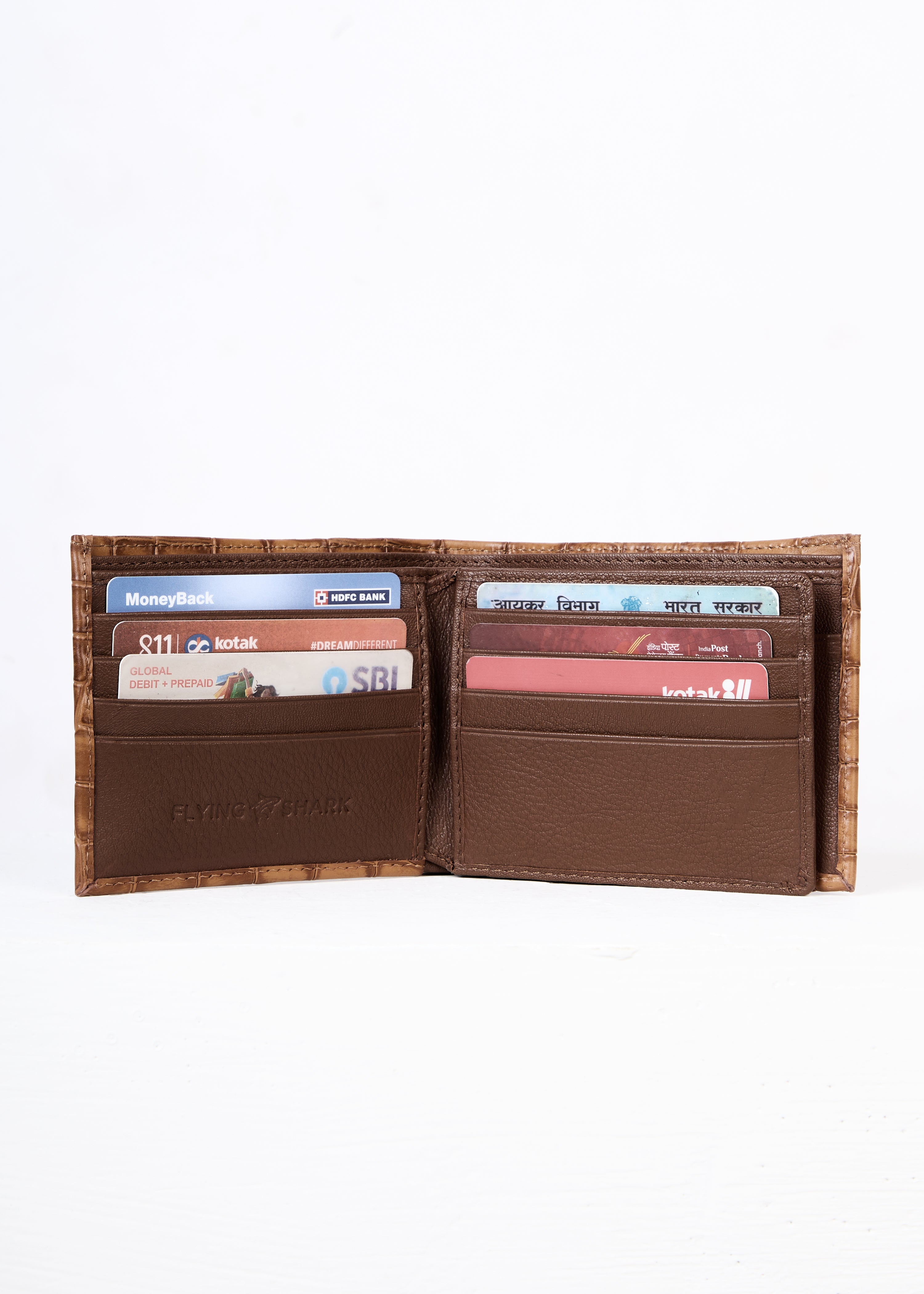 Flying Shark Blue Leather Wallet – Elegance Meets Functionality