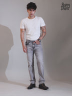 Men’s Saddle Stitch Grey Denim Jeans